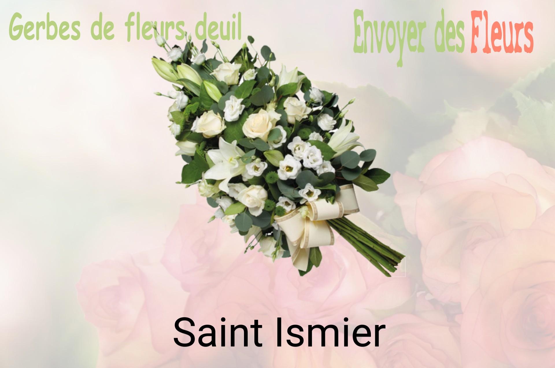 Gerbe de fleurs de deuil livrée à Saint-Ismier